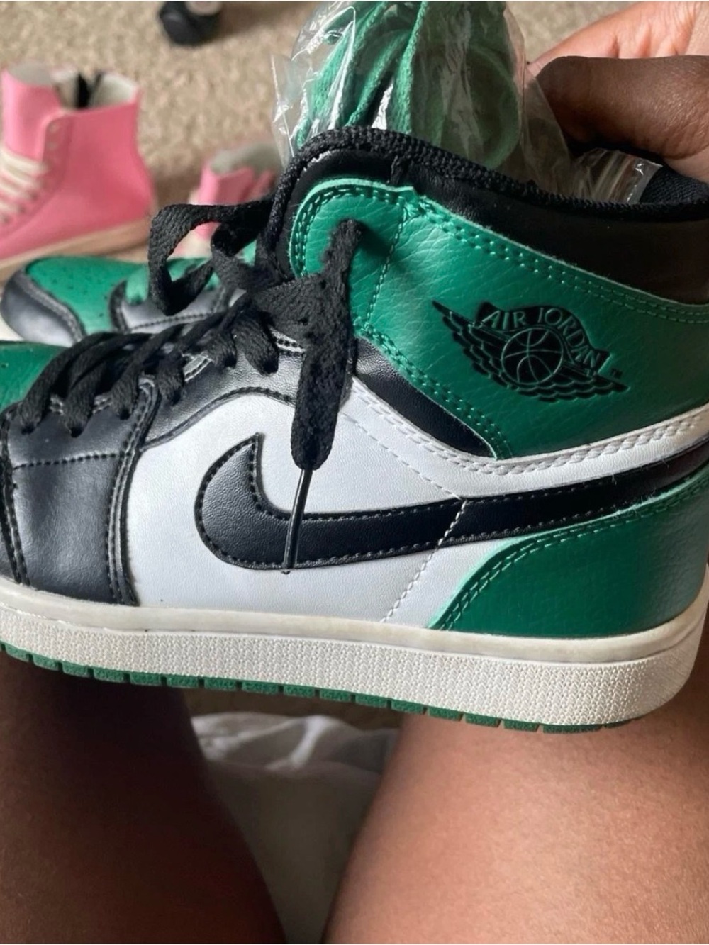 Jordan High-Top Sneakers - Green/Black/White